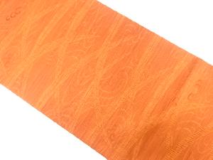 ふくれ織　芝草に流水模様織り出し　全通袋帯